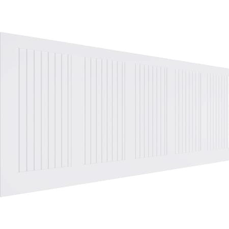 Ekena Millwork 40"H x 94 1/2"W Framed Beadboard PVC Wainscot Paneling Kit WPK40X94FBD